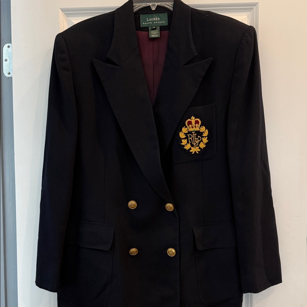 Lauren Ralph Lauren Navy Blazer with Gold Accents